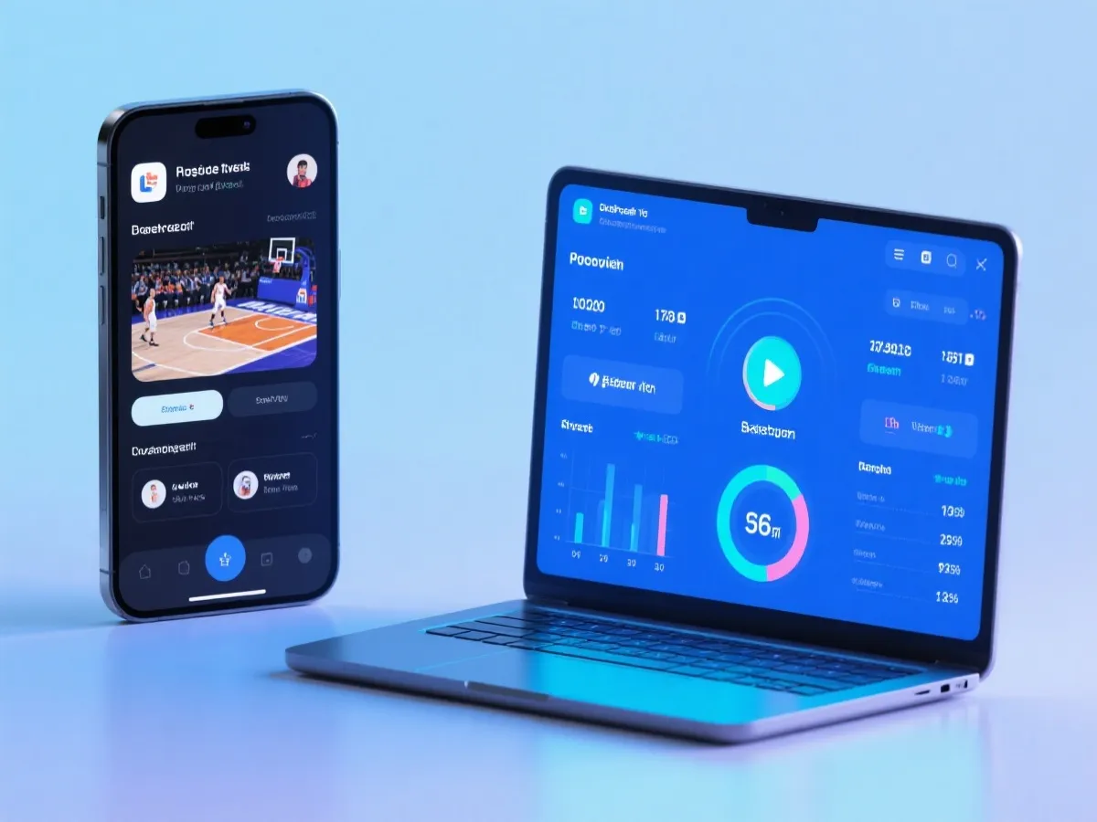 篮球直播APP界面展示