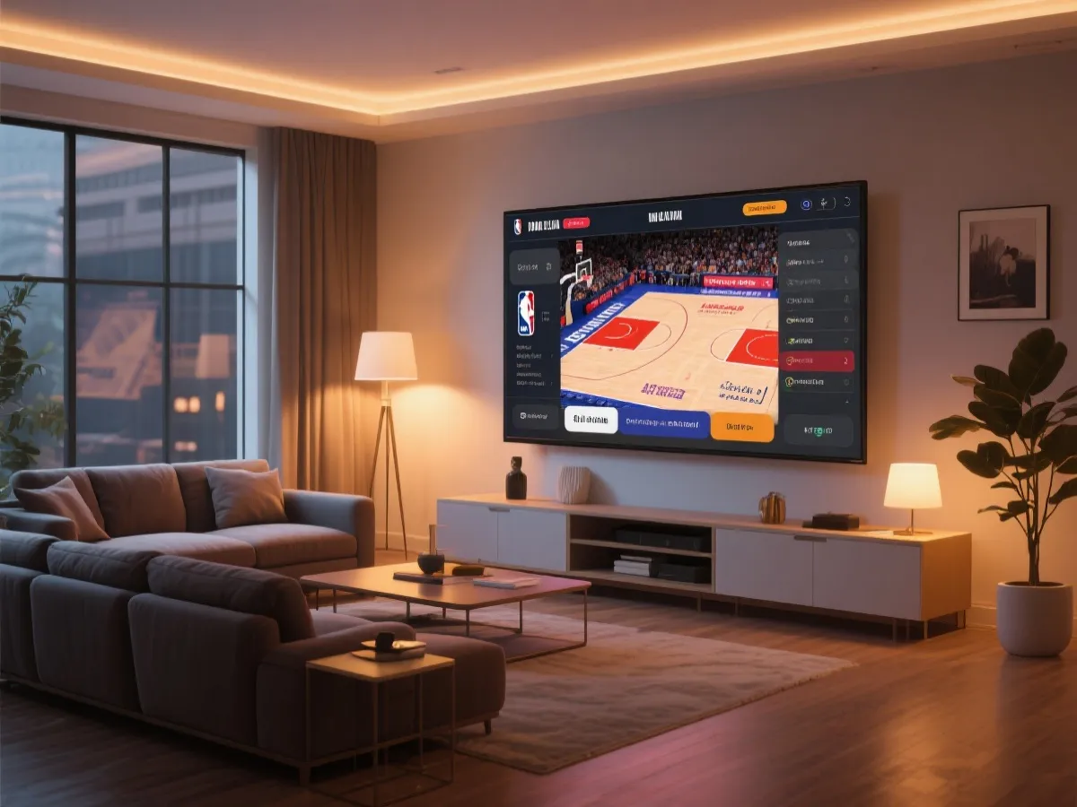 篮球赛事大屏观看示意图